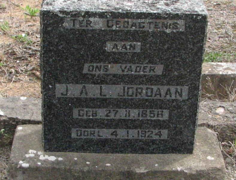 JORDAAN J.A.L. 1856-1924