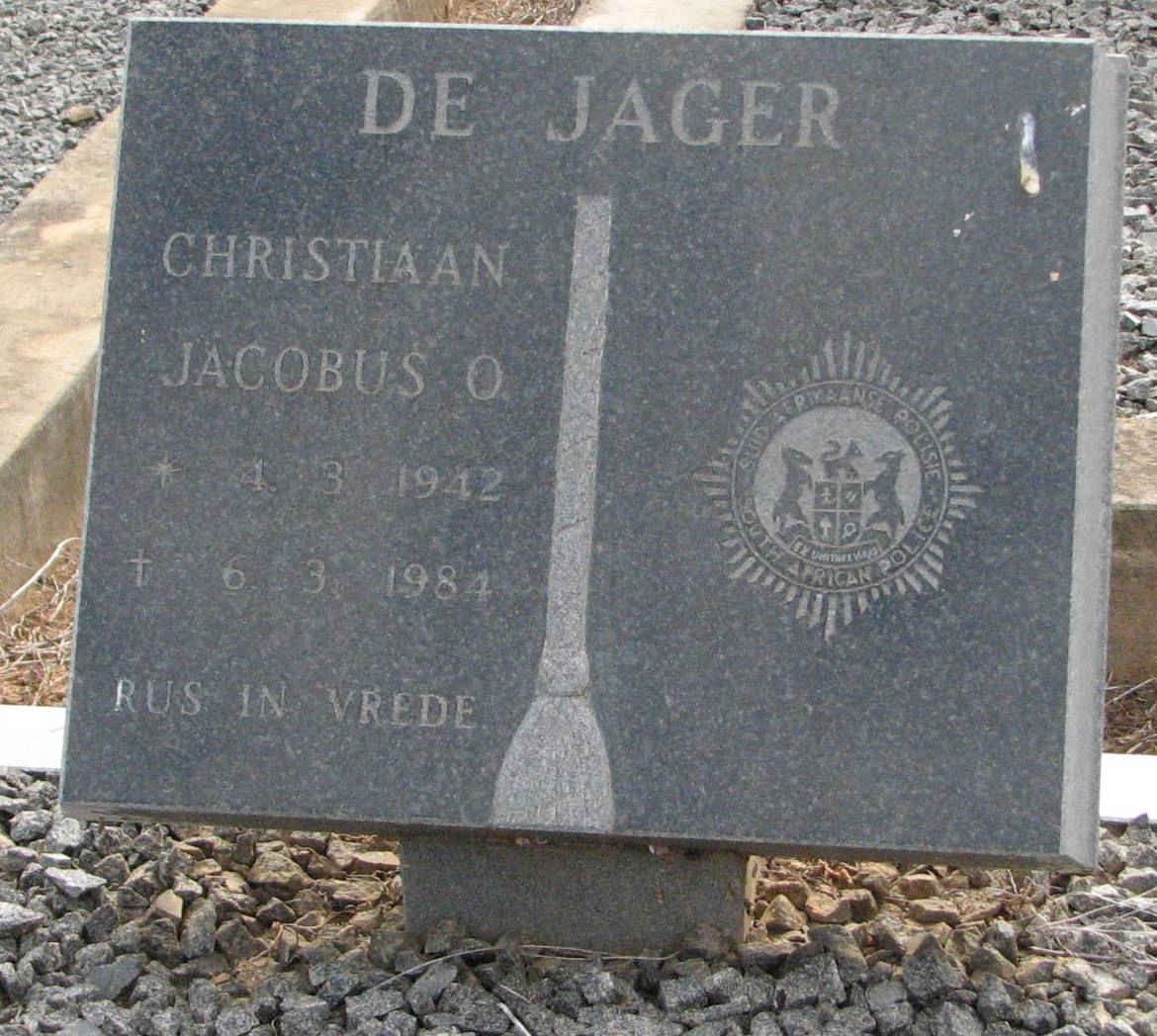 JAGER Christiaan Jacobus O., de 1942-1984