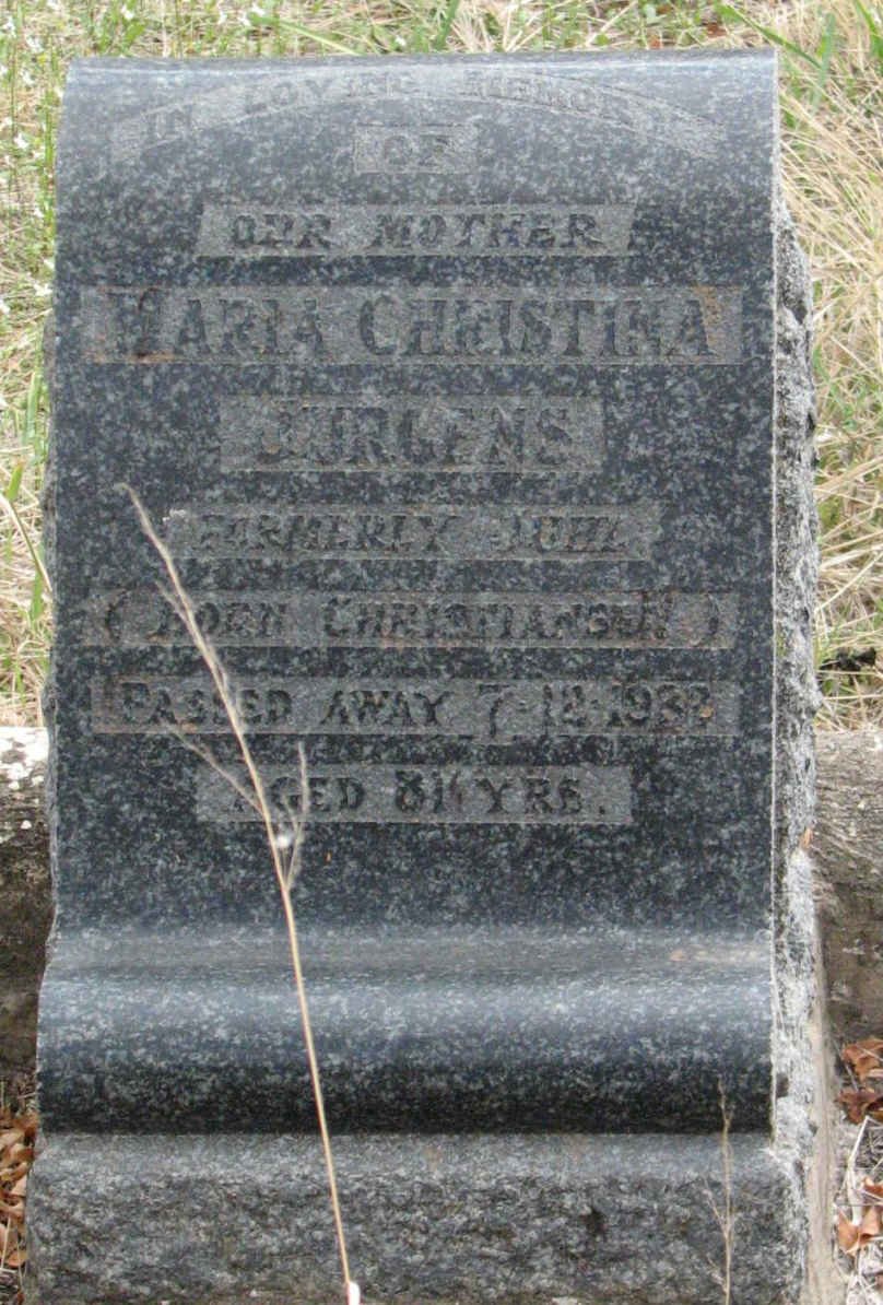 JURGENS Maria Christina nee CHRISTIANSEN formerly JUHL -198?