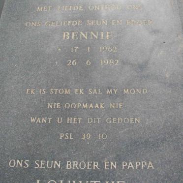 KILIAN Louwtjie 1967-1998 :: KILIAN Bennie 1962-1982