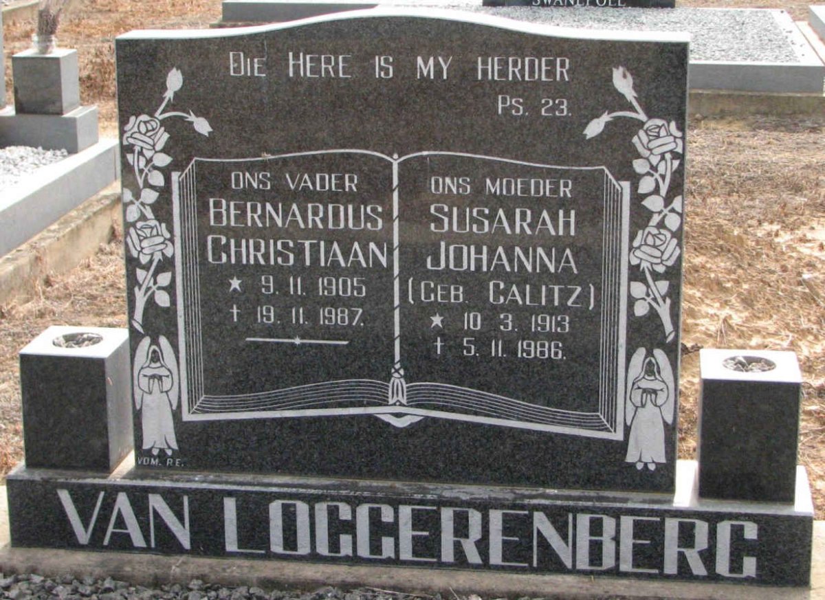 LOGGERENBERG Bernardus Christiaan, van 1905-1987 &amp; Susarah Johanna CALITZ 1913-1986