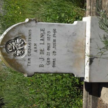 LANGE B.J., de 1875-1946 &amp; E.S. 1878-1960