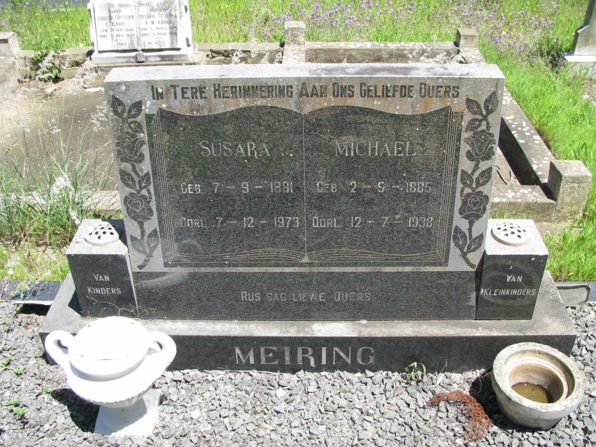 MEIRING Michael 1885-1938 &amp; Susara 1881-1973