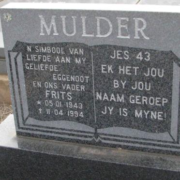 MULDER Frits 1943-1994