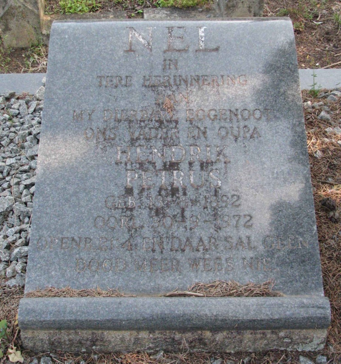 NEL Hendrik Petrus 1892-1972