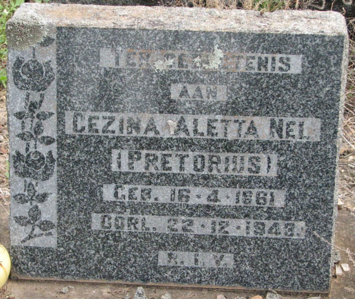NEL Gezina Aletta nee PRETORIUS 1861-1948