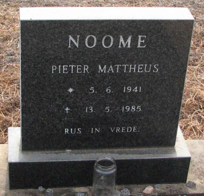 NOOME Pieter Mattheus 1941-1985