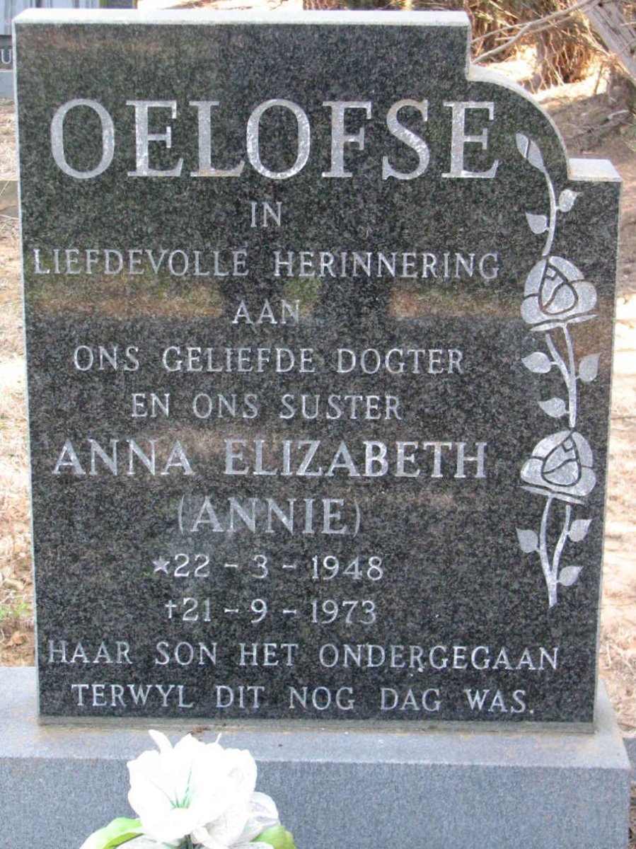 OELOFSE Anna Elizabeth 1948-1973