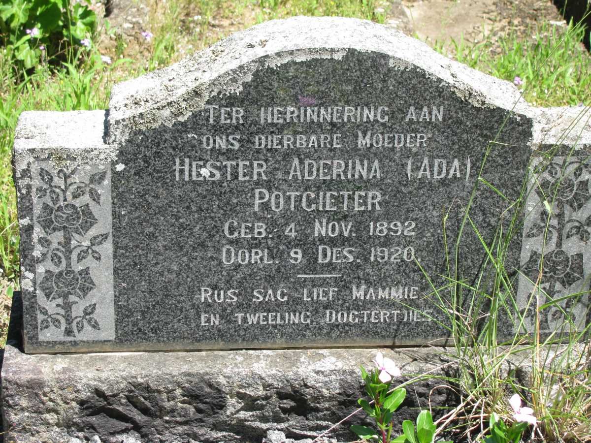 POTGIETER Hester Aderina 1892-1920
