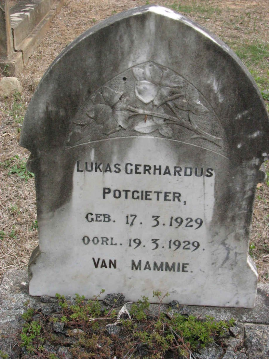 POTGIETER Lukas Gerhardus 1929-1929