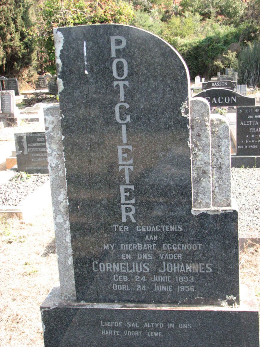 POTGIETER Cornelius Johannes 1893-1956