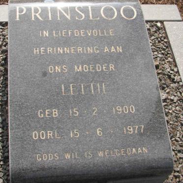 PRINSLOO Lettie 1900-1977