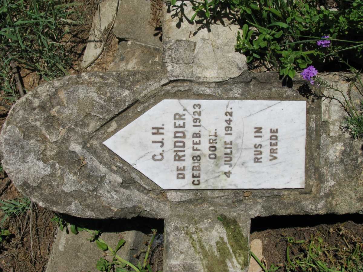 RIDDER G.J.H.,  de 1923-1942