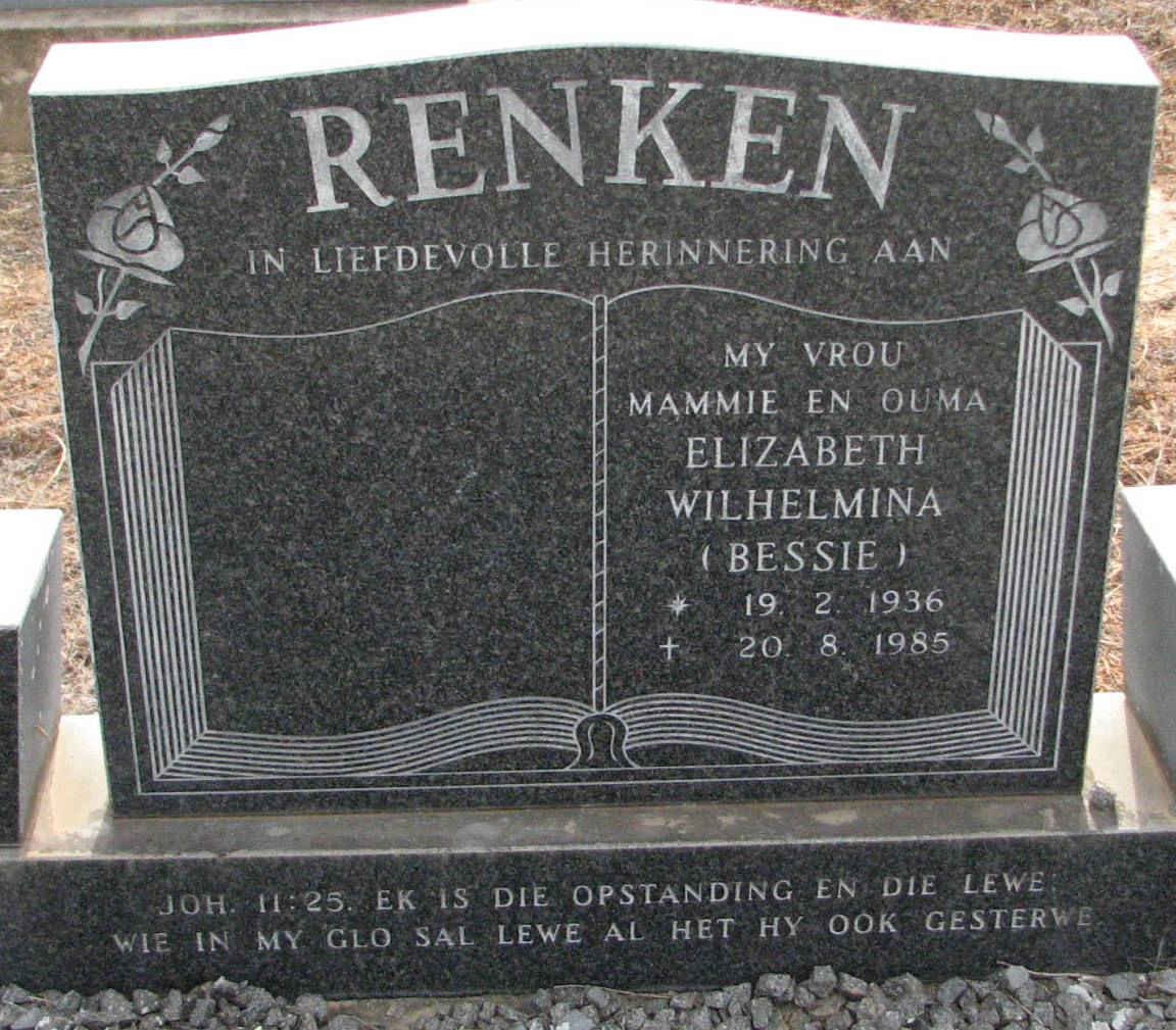 RENKEN Elizabeth Wilhelmina 1936-1985