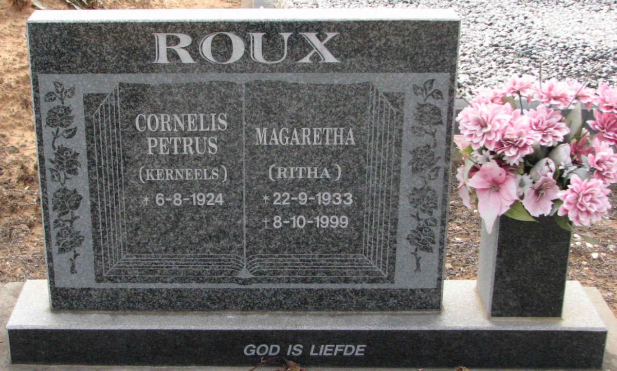 ROUX Cornelius Petrus 1924-  &amp; Margaretha 1933-1999