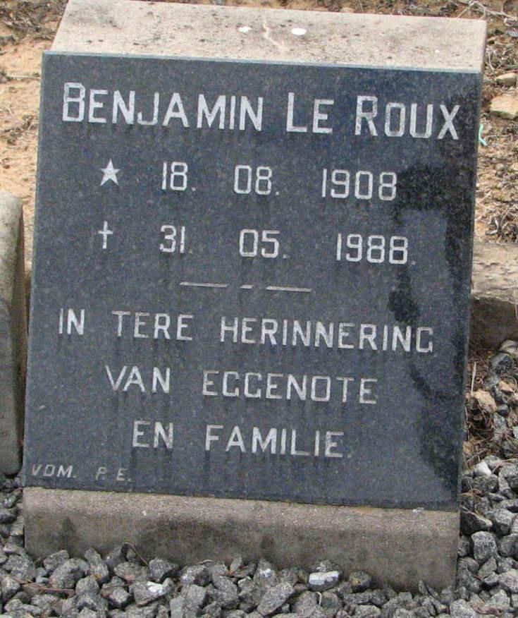 ROUX Benjamin, le 1908-1988