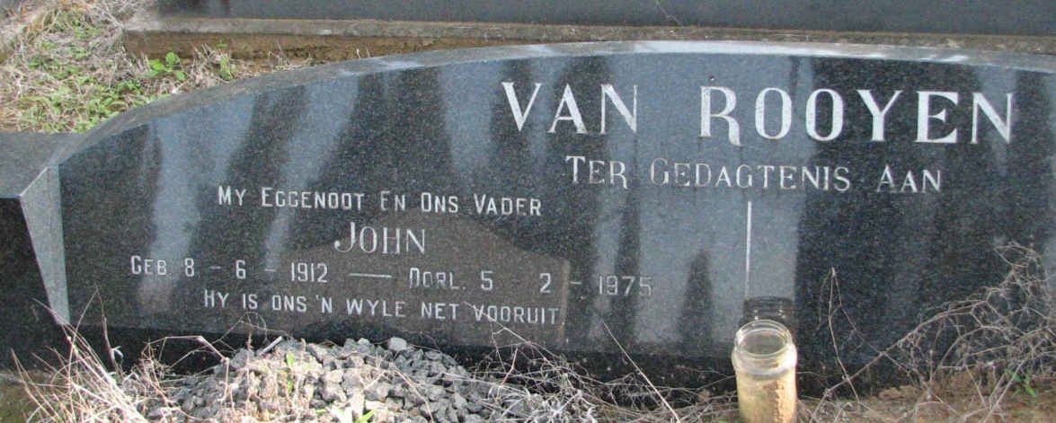 ROOYEN John, van 1912-1975