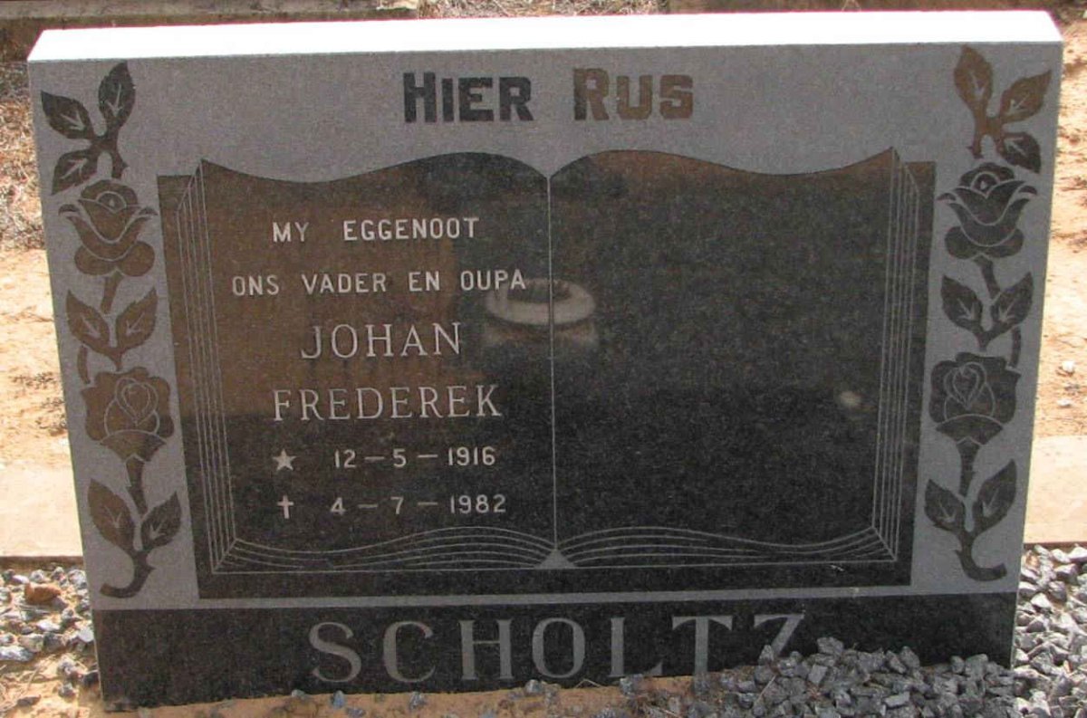 SCHOLTZ Johan Frederek 1916-1982