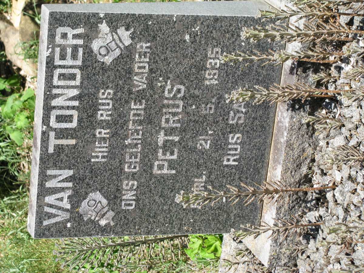 TONDER Petrus, van -1935