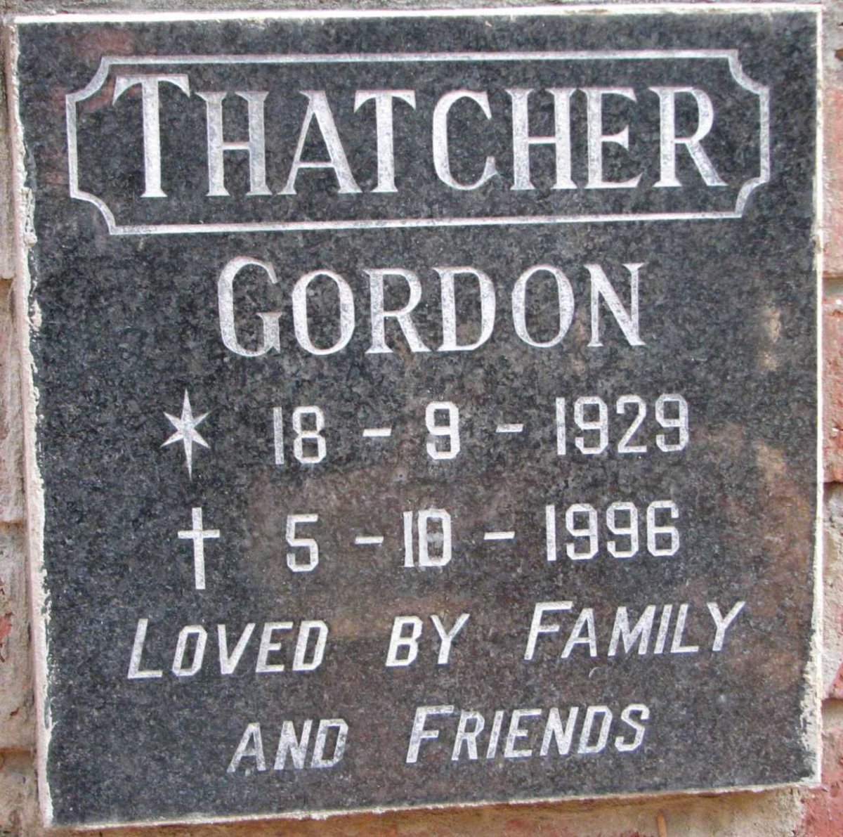 THATCHER Gordon 1929-1996