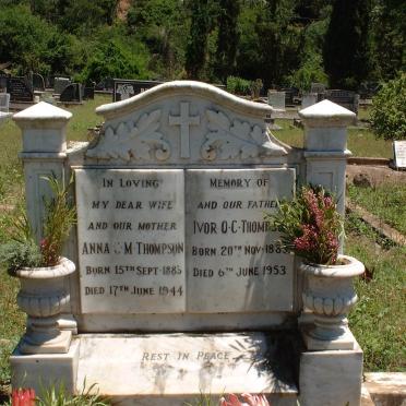 THOMPSON Ivor Oscar Christopher 1883-1953 &amp; Anna Catharina Maria STRYDOM 1885-1944