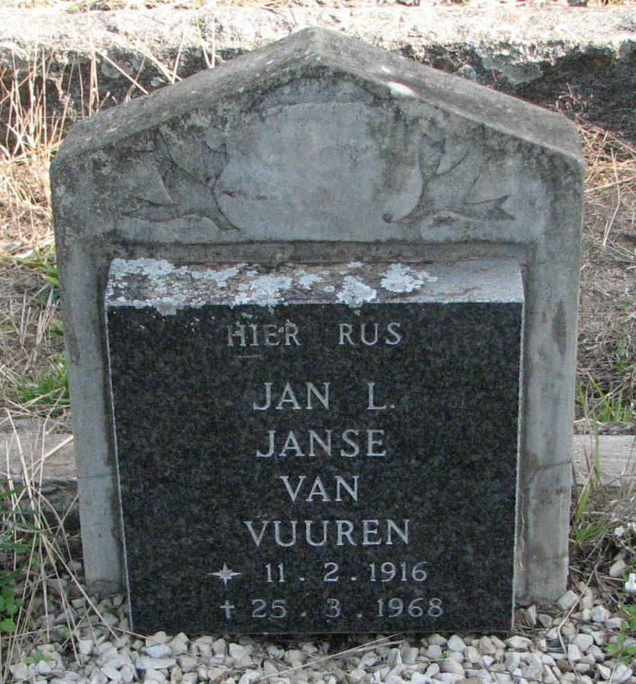 VUUREN Jan L., Janse van 1916-1968