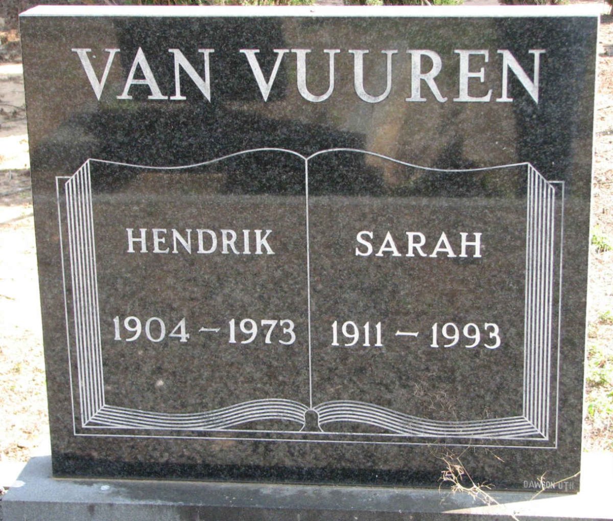 VUUREN Hendrik, van 1904-1973 &amp; Sarah 1911-1993