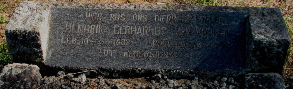VUUREN Hendrik Gerhardus, van 1882-1???