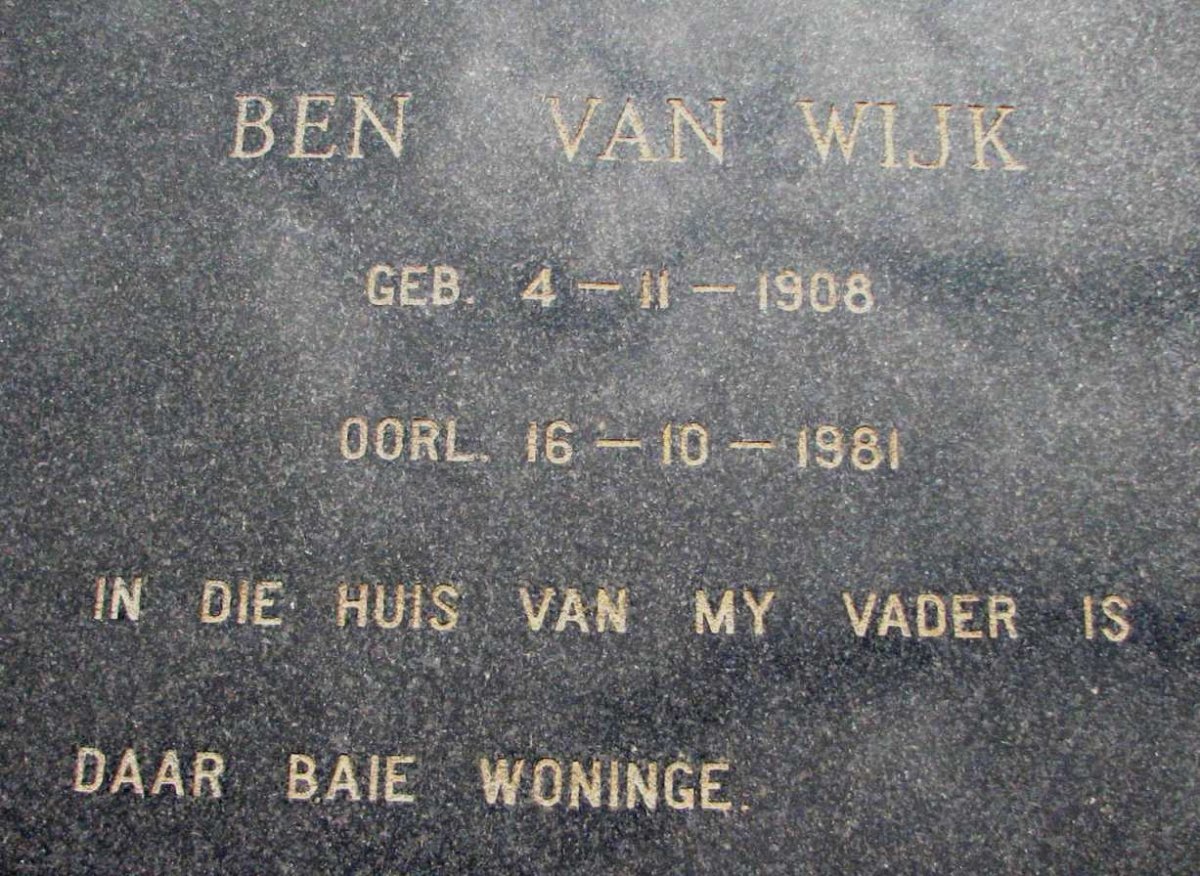 WIJK Ben, van 1908-1981