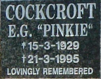COCKCROFT E.G. 1929-1995