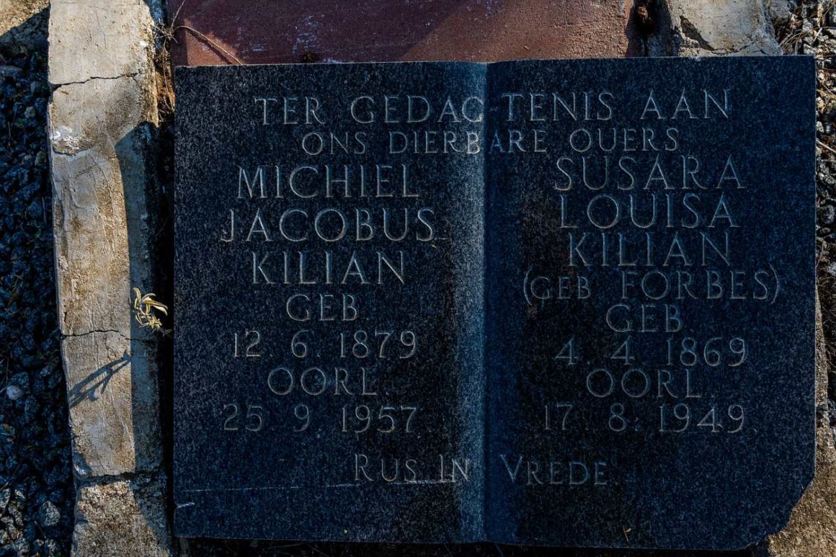 KILIAN Michiel Jacobus 1879-1957 &amp; Susara Louisa FORBES 1869-1949