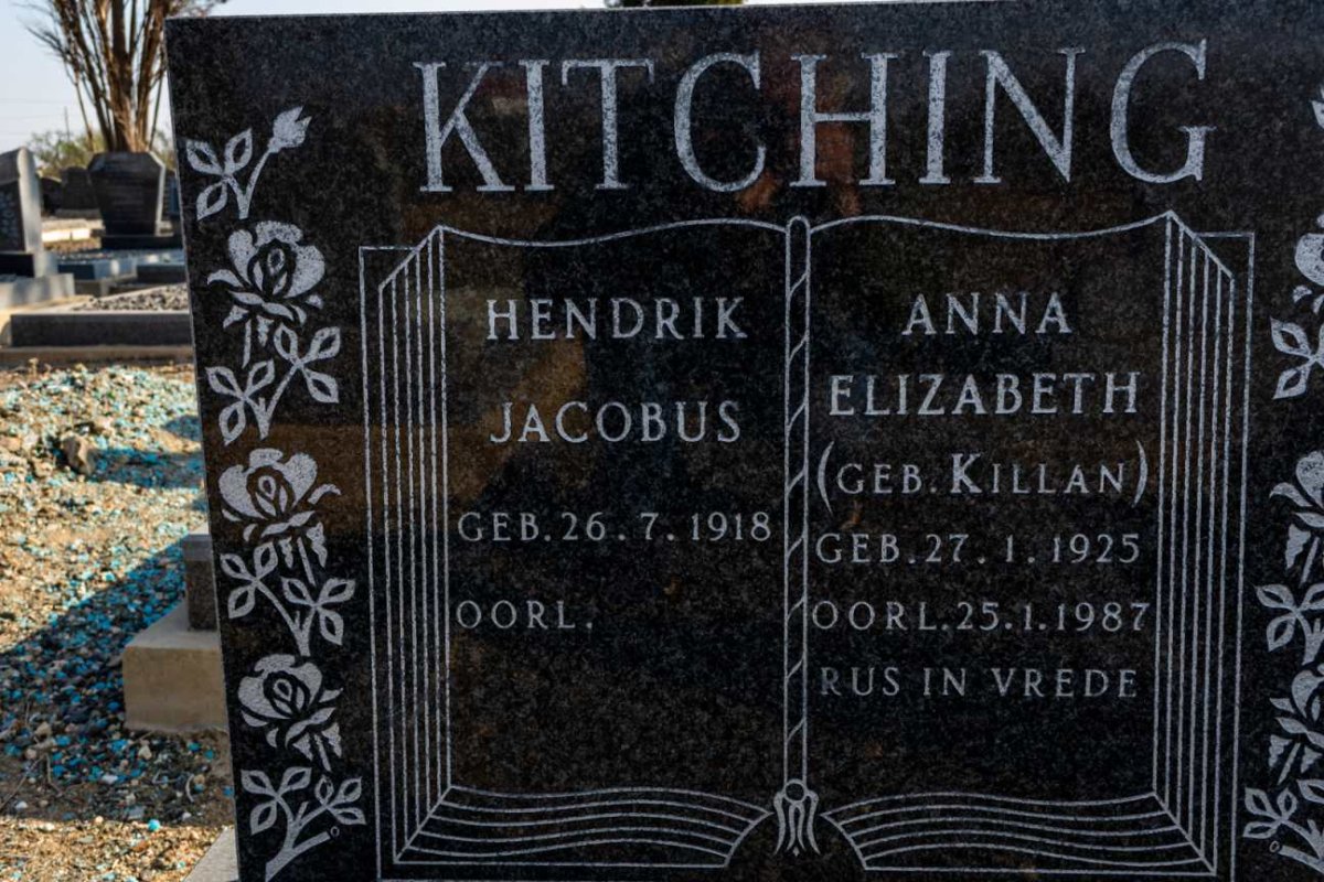 KITCHING Hendrik Jacobus 1918- &amp; Anna Elizabeth KILLAN 1925-1987
