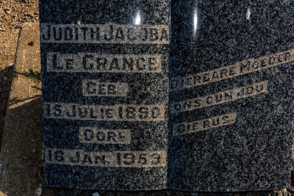 GRANCE Judith Jacoba, le 1890-195?