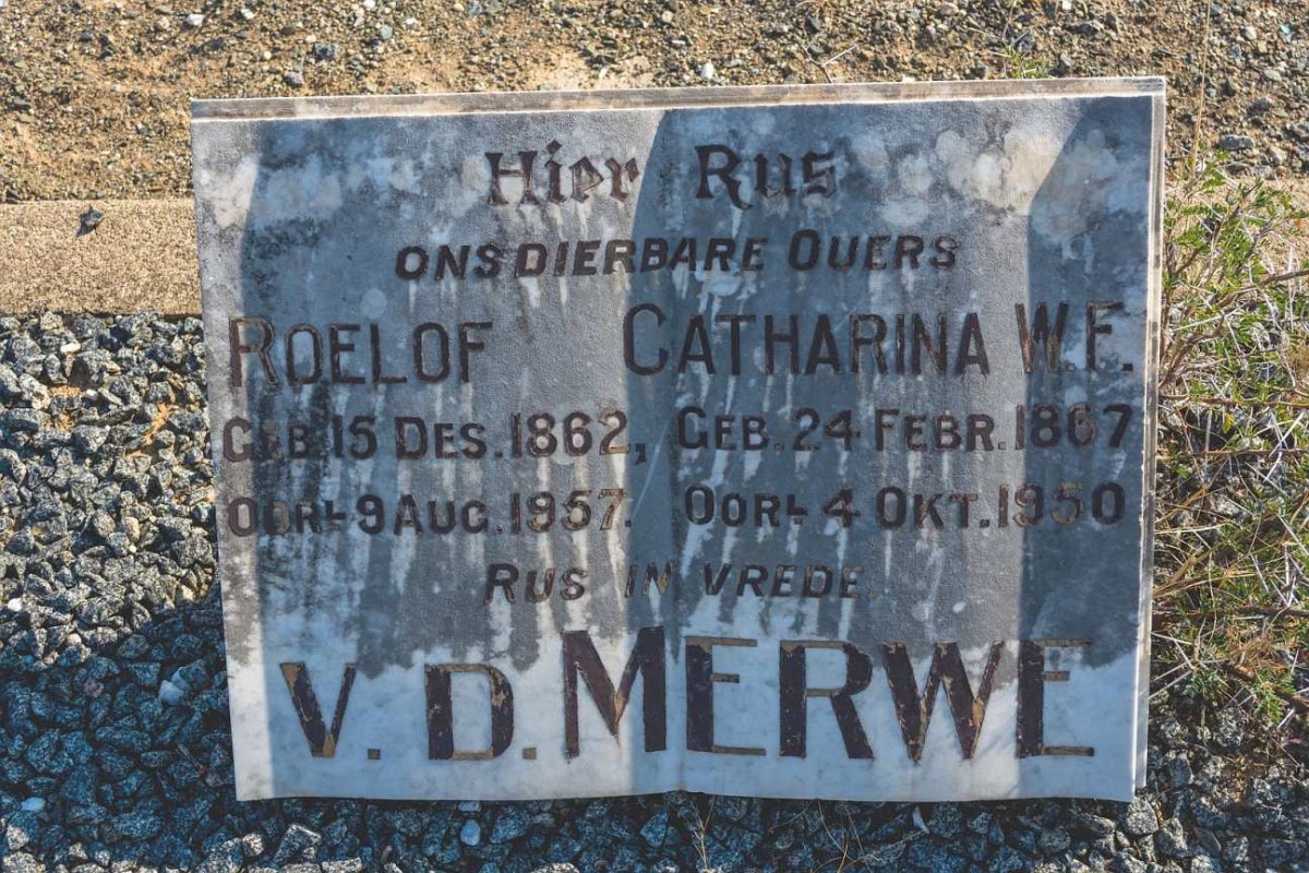 MERWE Roelof, v.d. 1862-1957 &amp; Catharina W.F. 1867-1950