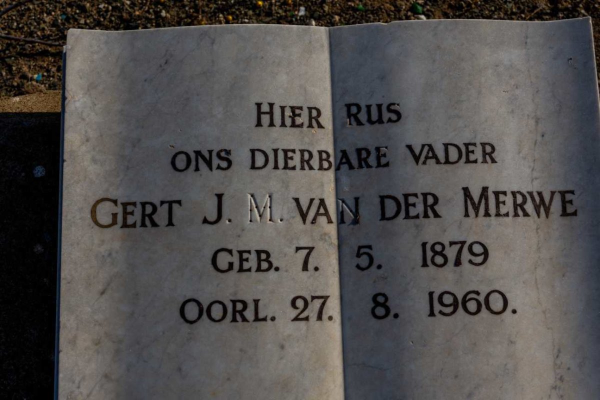 MERWE Gert J.M., van der 1879-1960