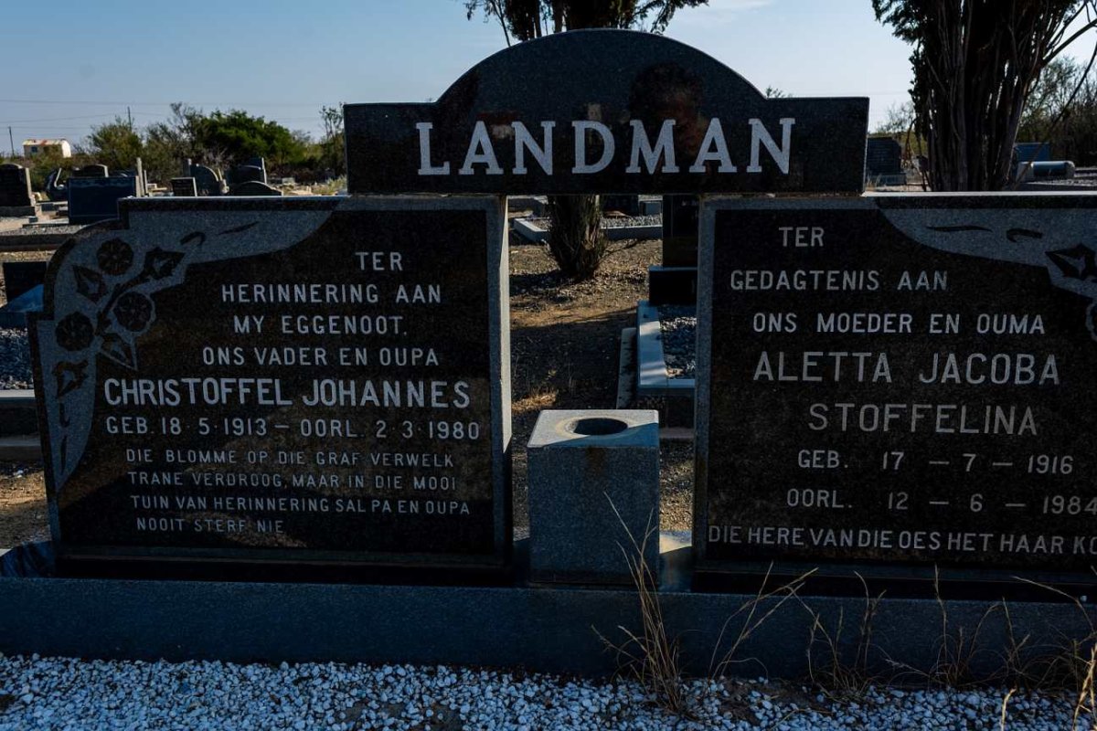 LANDMAN Christoffel Johannes 1913-1980 &amp; Aletta Jacoba Stoffelina 1916-1984