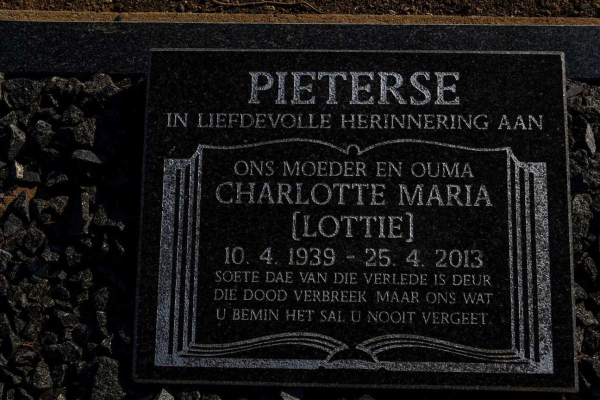 PIETERSE Charlotte Maria 1939-2013
