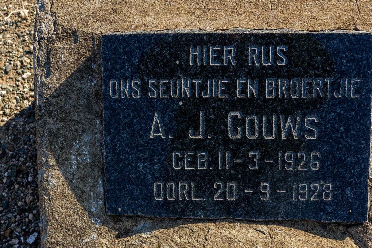 GOUWS A.J. 1926-1928