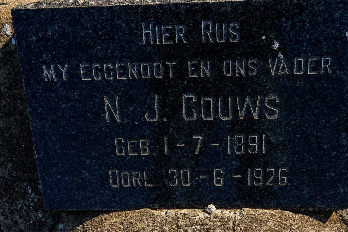 GOUWS N.J. 1891-1926