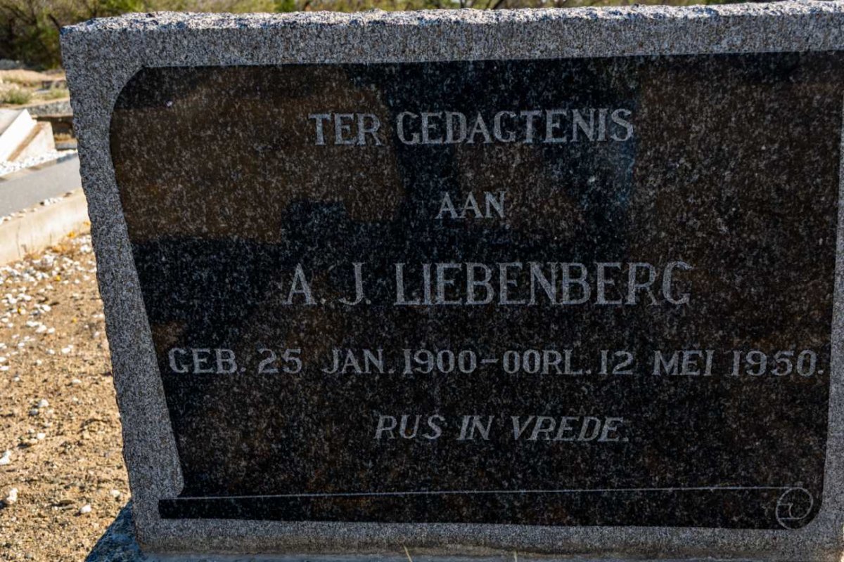 LIEBENBERG A.J. 1900-1950