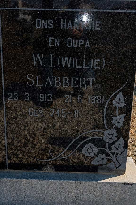 SLABBERT W.I. 1913-1981 &amp; H.P.J.G. 1910-1976