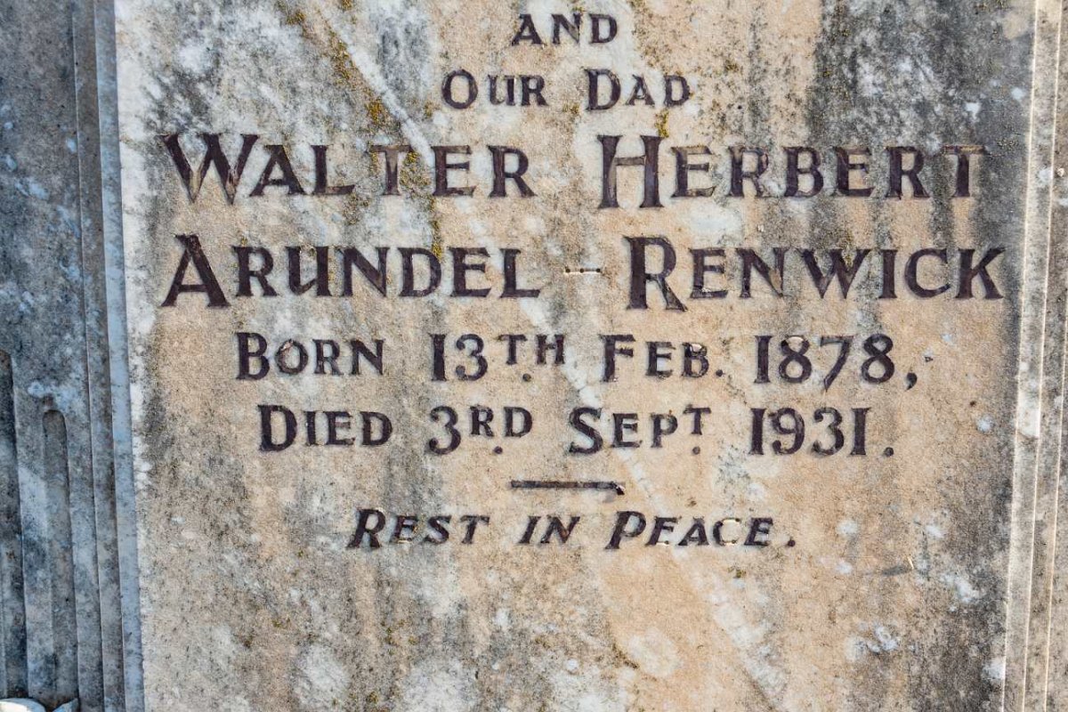 RENWICK Walter Herbert Arundel 1878-1931