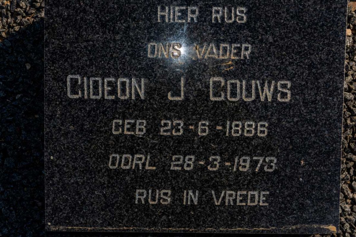 GOUWS Gideon J. 1886-1973