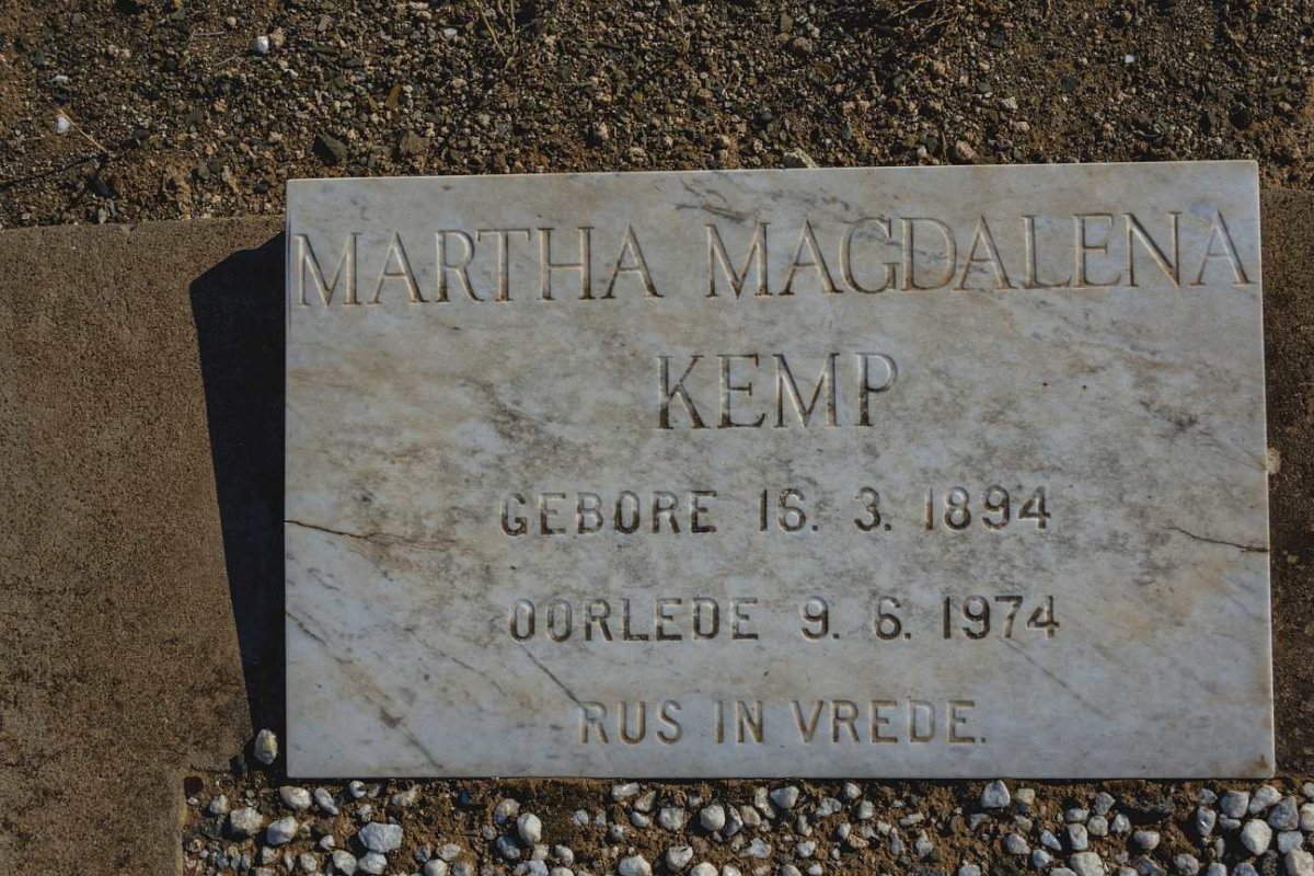 KEMP Martha Magdalena 1894-1974