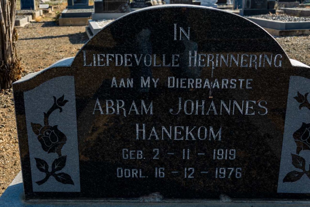 HANEKOM Abram Johannes 1919-1976