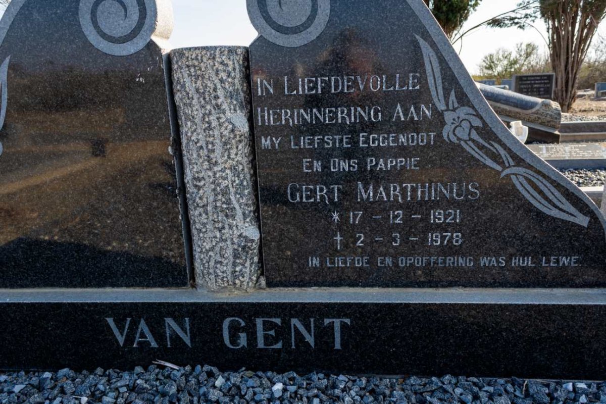 GENT Gert Marthinus, van 1921-1978