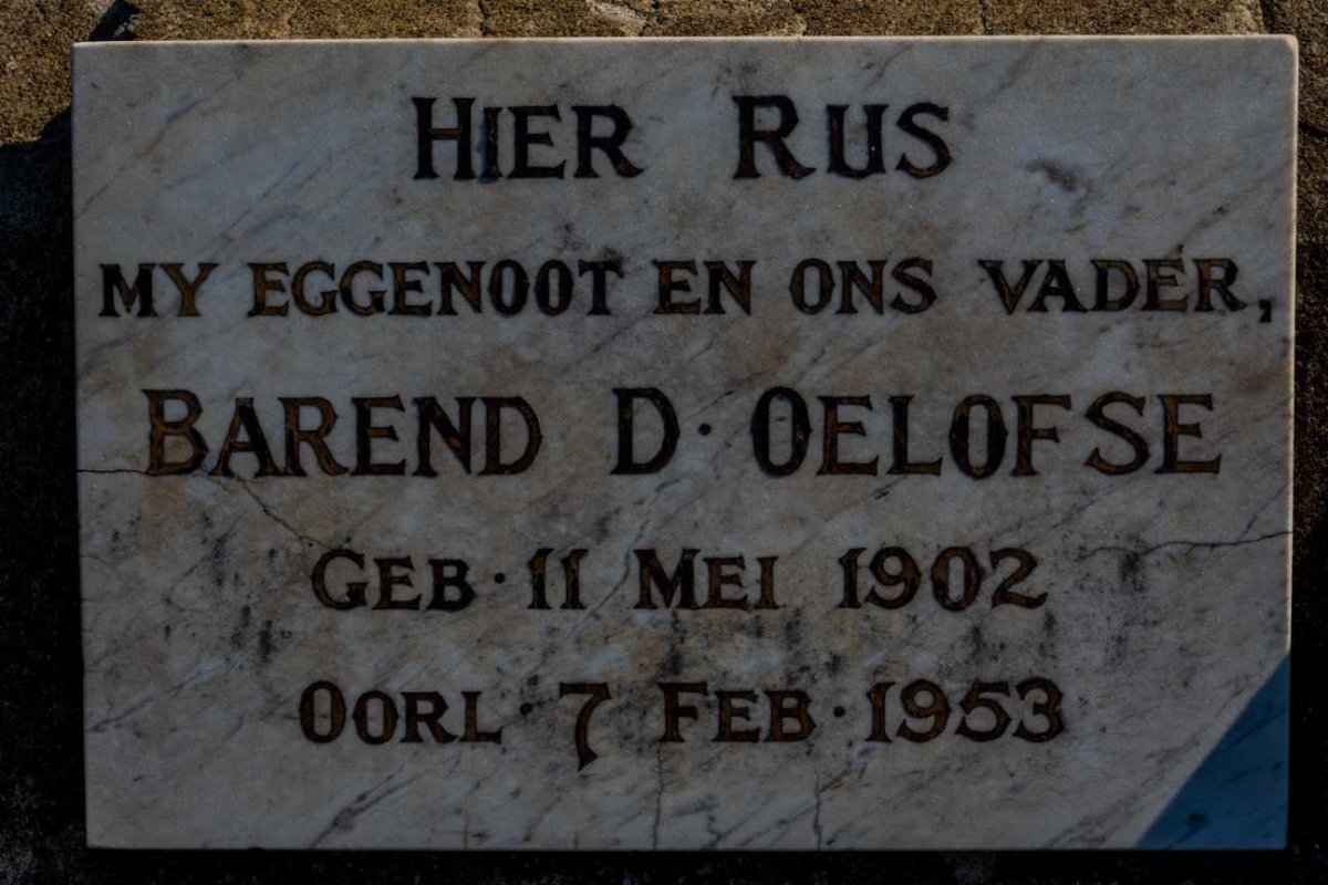 OELOFSE Barend D. 1902-1953