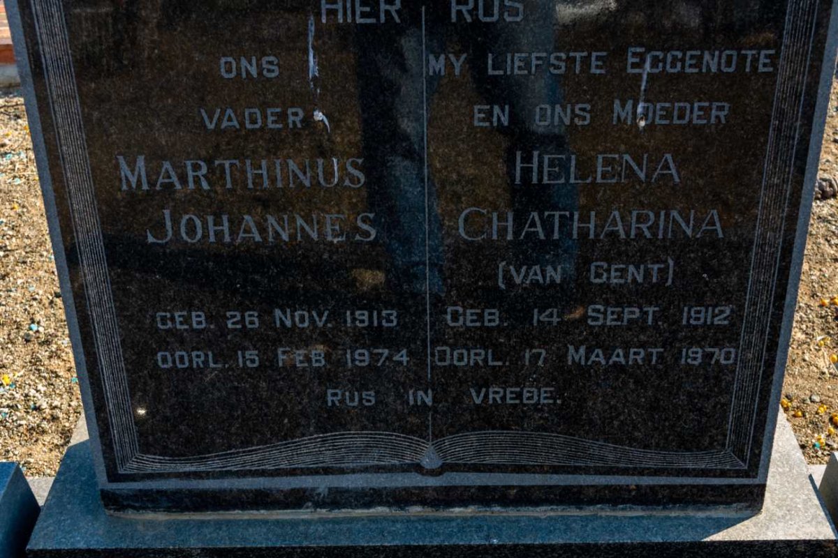 NEL Marthinus Johannes 1913-1974 &amp; Helena Chatharina VAN GENT 1912-1970