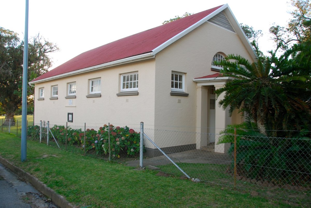 1. Oblique view of building from street