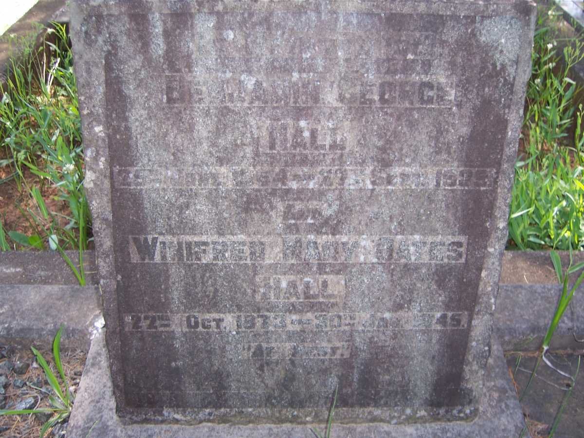 HALL Benjamin George 1864-1935 &amp; Winifred Mary Oates 1873-1945